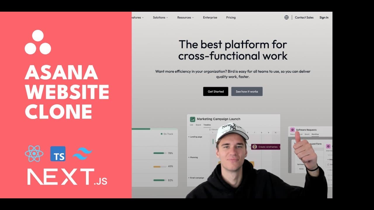 Asana Website Clone + Contact Form : Next.js 14, React, Tailwind, Framer Motion
